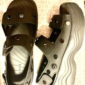 CROCS Skyline Black Studded Sandals